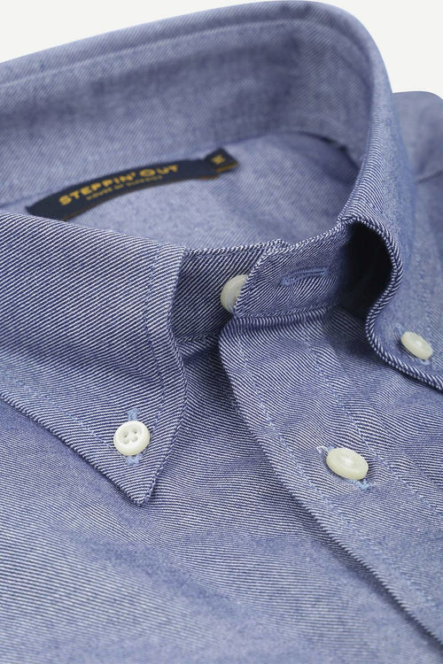 Steppin' Out overhemd twill blauw | Regular-fit