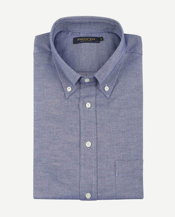 Steppin' Out overhemd twill blauw | Regular-fit