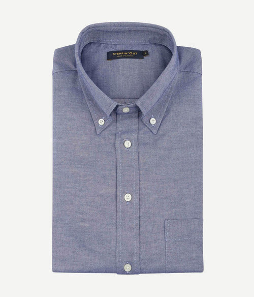 Steppin' Out overhemd twill blauw | Regular-fit