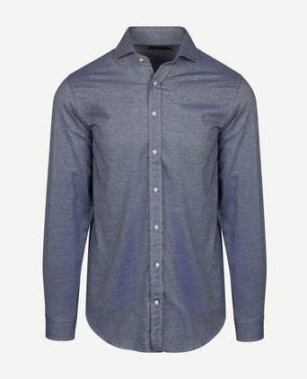 Overhemd twill blauw