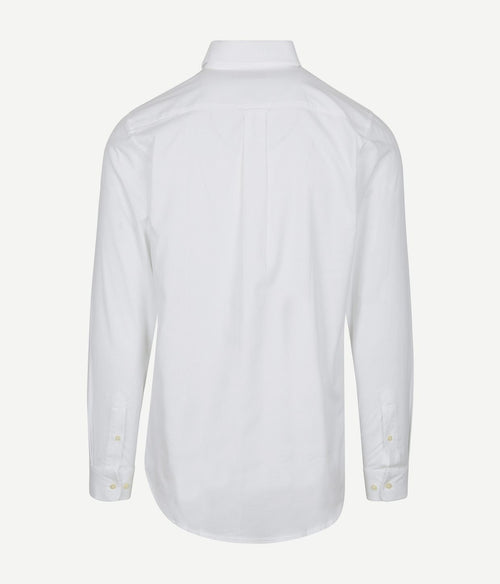 Overhemd twill borstzak wit