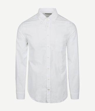 Overhemd twill borstzak wit Overhemd twill borstzak wit