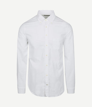 Overhemd twill borstzak wit Overhemd twill borstzak wit