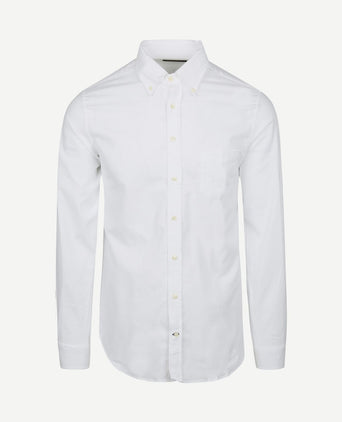 Overhemd twill borstzak wit