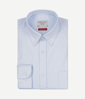 Overhemd twill extra lange mouw lichtblauw Overhemd twill extra lange mouw lichtblauw