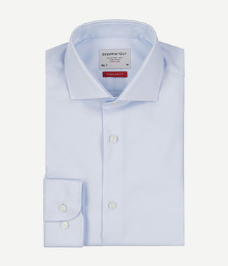 Steppin' Out overhemd twill extra lange mouw lichtblauw | Regular-fit Steppin' Out overhemd twill extra lange mouw lichtblauw | Regular-fit