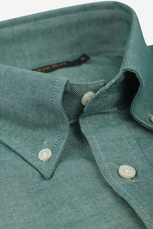 Steppin' Out overhemd twill groen | Regular-fit