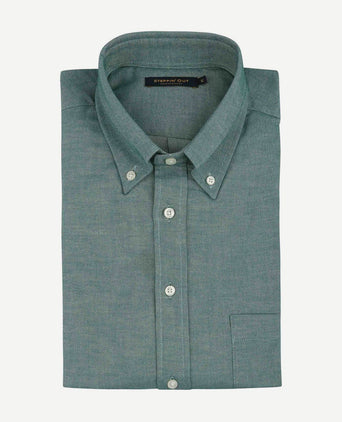 Steppin' Out overhemd twill groen | Regular-fit