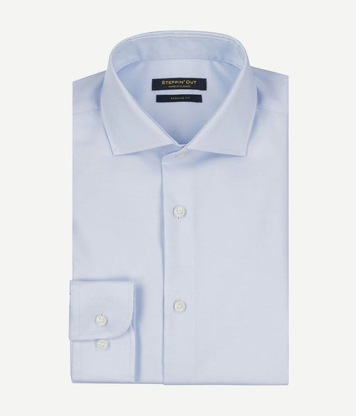 Steppin' Out overhemd twill lichtblauw | Regular-fit