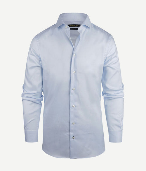 Steppin' Out overhemd slim-fit twill lichtblauw