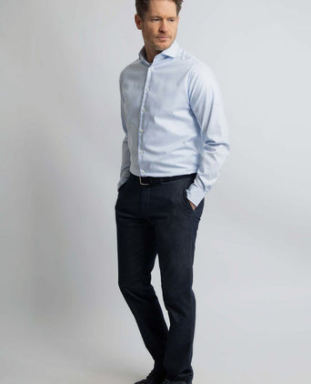 Steppin' Out overhemd twill lichtblauw | Regular-fit