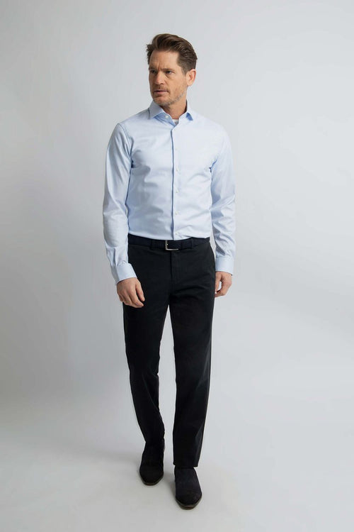 Steppin' Out overhemd slim-fit twill lichtblauw