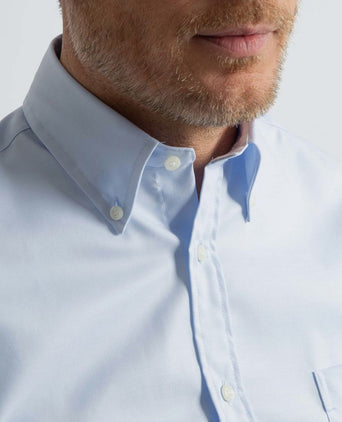 Overhemd twill lichtblauw