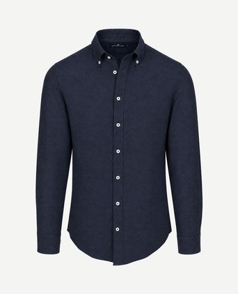 Overhemd twill donkerblauw