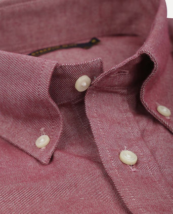 Overhemd twill rood