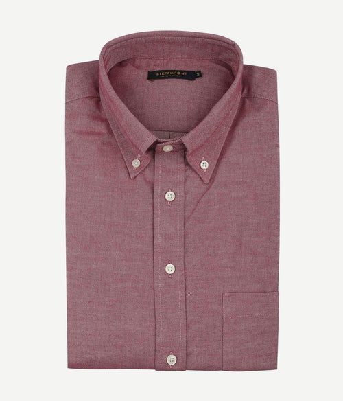 Steppin' Out overhemd twill rood | Regular-fit