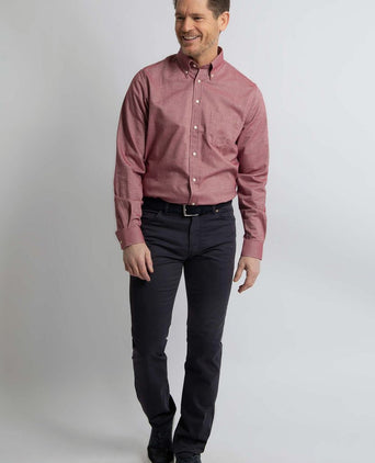 Overhemd twill rood