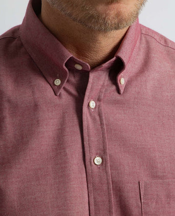 Overhemd twill rood
