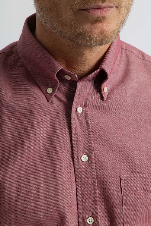 Overhemd twill rood