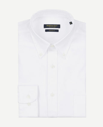 Steppin' Out overhemd twill wit | Regular-fit