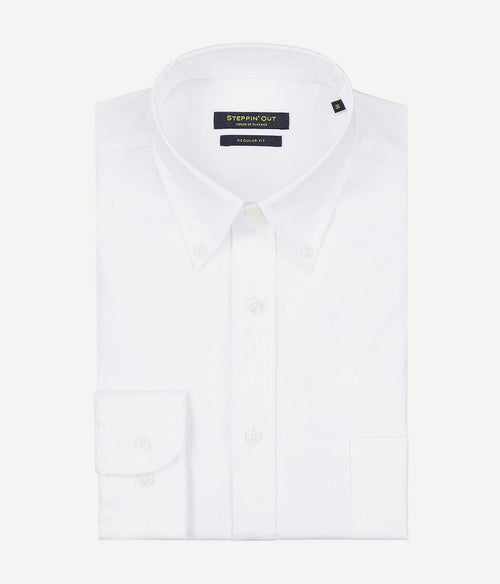 Steppin' Out overhemd twill wit | Regular-fit