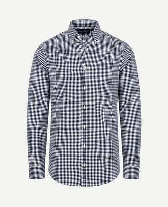 Overhemd vichy ruit donkerblauw