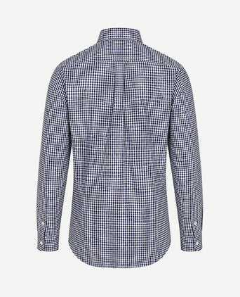 Overhemd vichy ruit donkerblauw