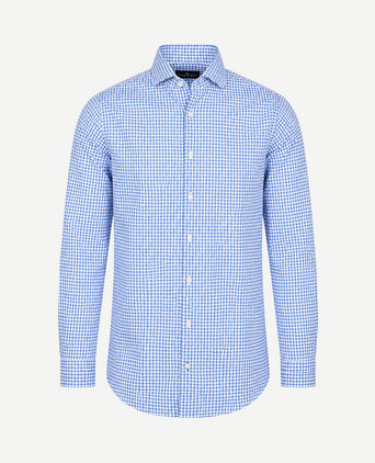 Oxford overhemd ruit blauw