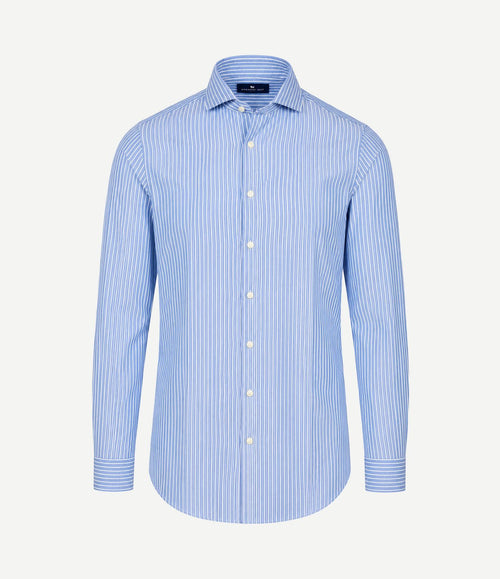 Oxford overhemd stripe blauw