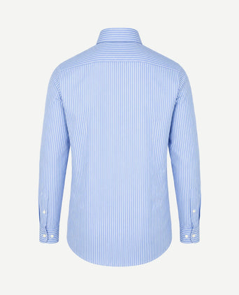 Oxford overhemd stripe blauw