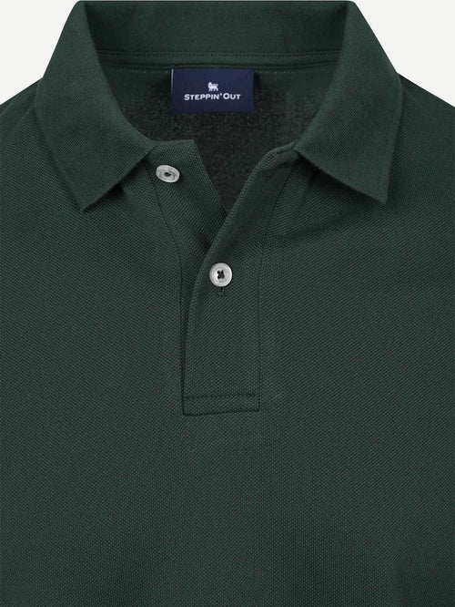 Polo piqué donkergroen