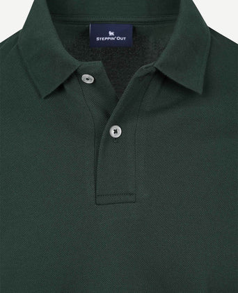 Polo piqué donkergroen