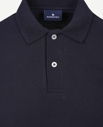 Polo piqué donkerblauw