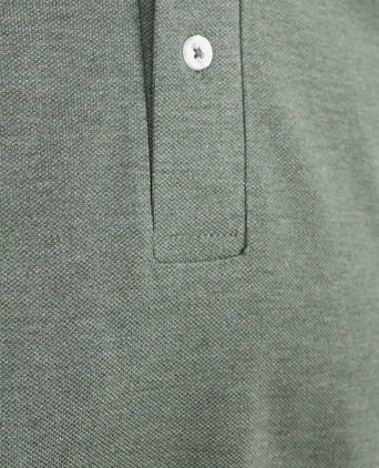Longsleeve polo piqué classic groen