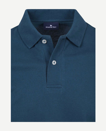 Polo piqué royal blauw