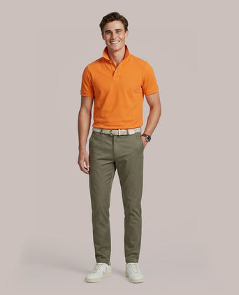 Polo piqué oranje