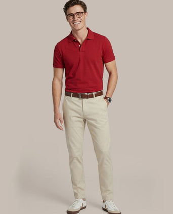 Polo piqué bordeaux