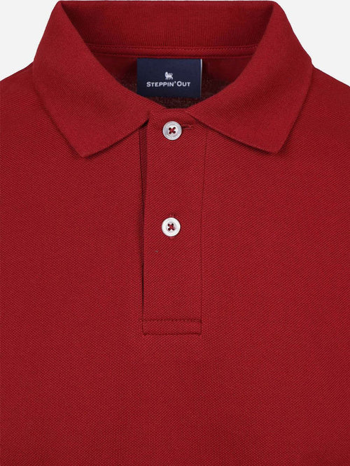 Polo piqué bordeaux
