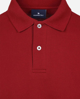 Polo piqué bordeaux