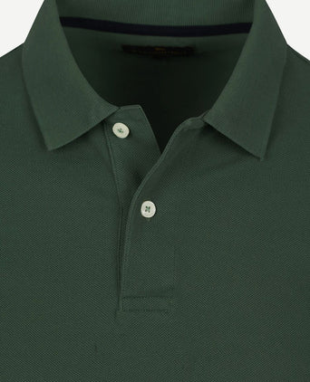 Steppin' Out polo piqué classic donkergroen | Regular-fit