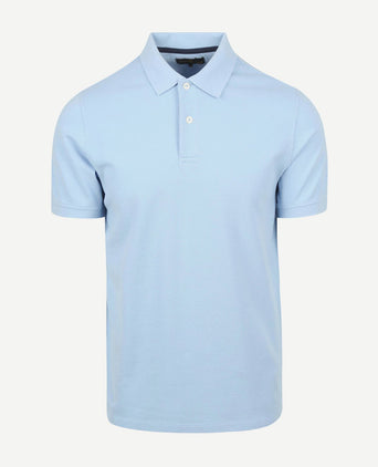 Steppin' Out polo piqué classic lichtblauw | Regular-fit