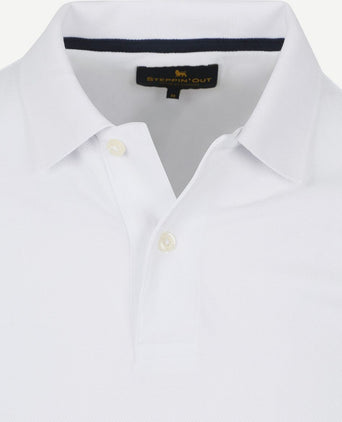 Steppin' Out polo piqué classic wit | Regular-fit