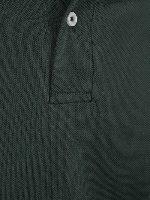 Polo piqué donkergroen