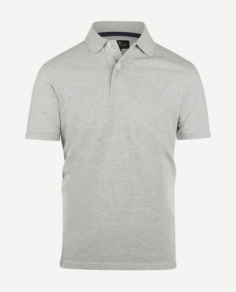 Steppin' Out polo piqué klassiek melange grijs | Regular-fit