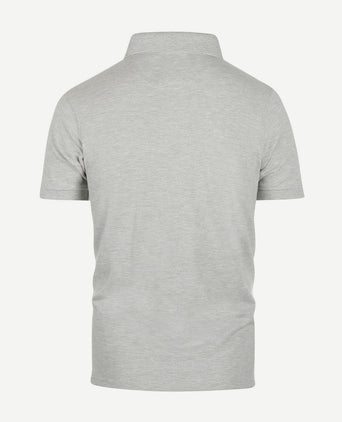 Steppin' Out polo piqué klassiek melange grijs | Regular-fit