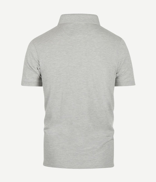 Steppin' Out polo piqué klassiek melange grijs | Regular-fit