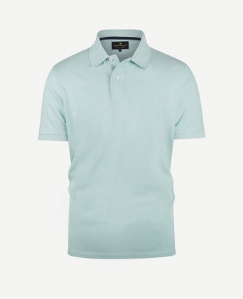 Polo piqué klassiek turquoise