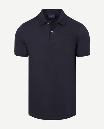 Polo piqué donkerblauw