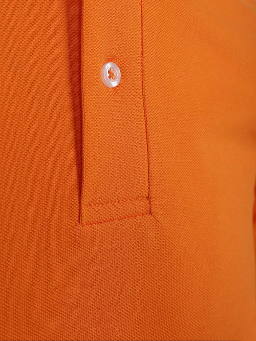 Polo piqué oranje