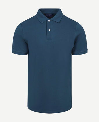 Polo piqué royal blauw